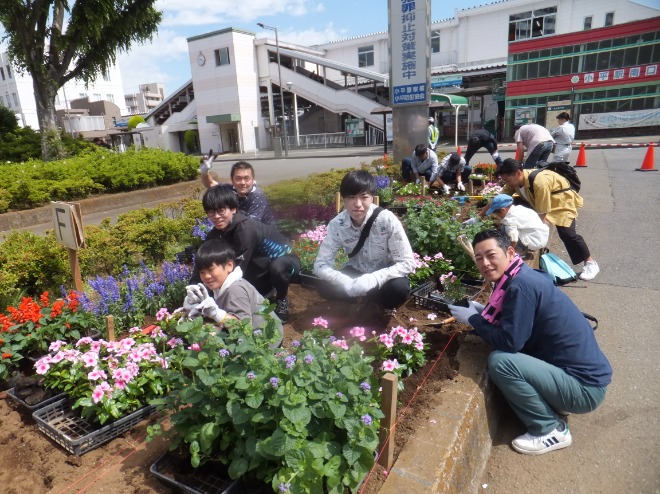 花植え