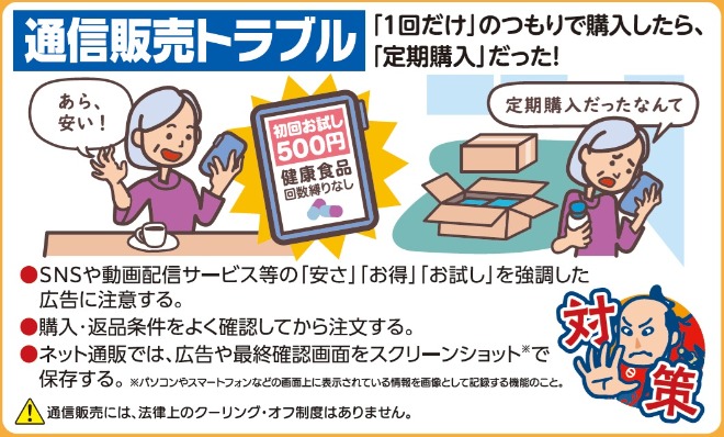 「一回だけ」のつもりで購入したら、「定期購入」だった