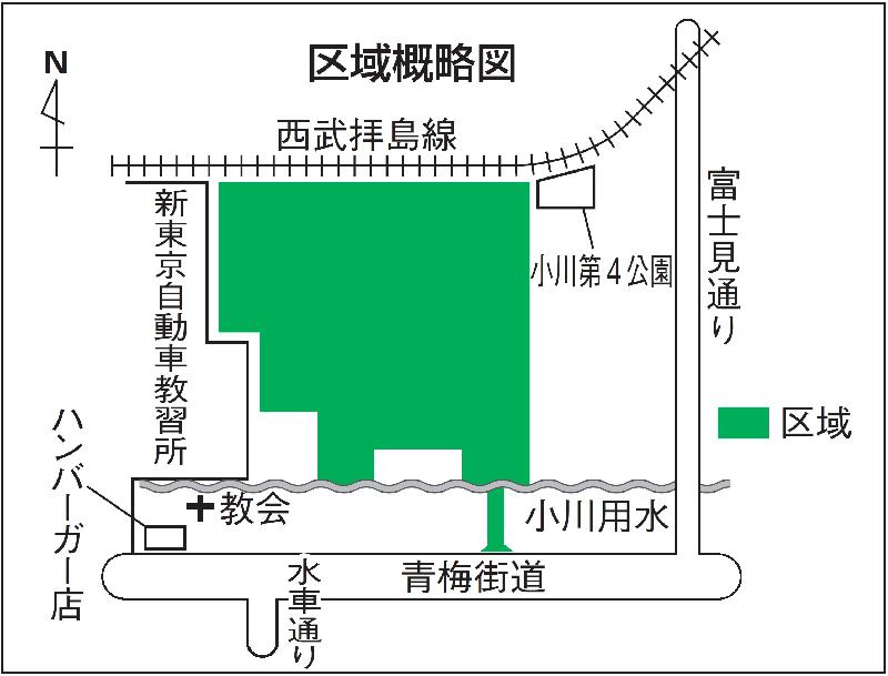 区域の概略図です。